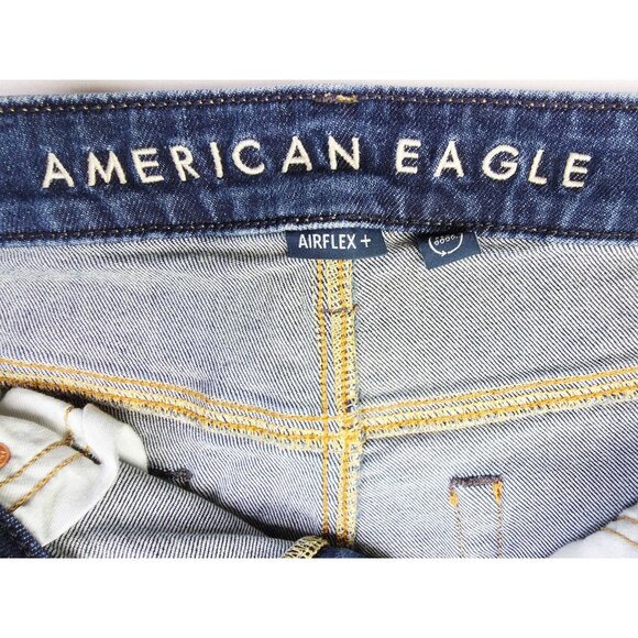 American Eagle Outfitters Size 32X29 Mens Slim Straight Airflex + Blue Jeans - Picture 3 of 12